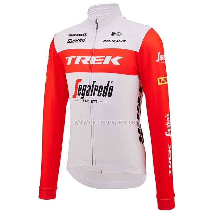 2023 Ropa Ciclismo Trek Segafredo Naranja Blanco Mangas Largas y Culotte Largo